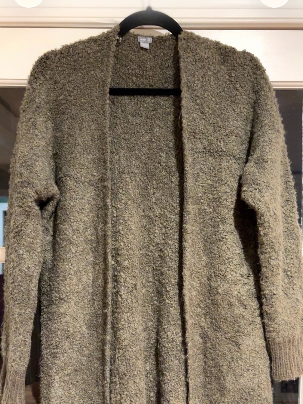 Aerie Cozy Olive Open-Front Women's Cardigan Sweater